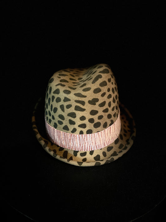 Leopard Wool Fedora