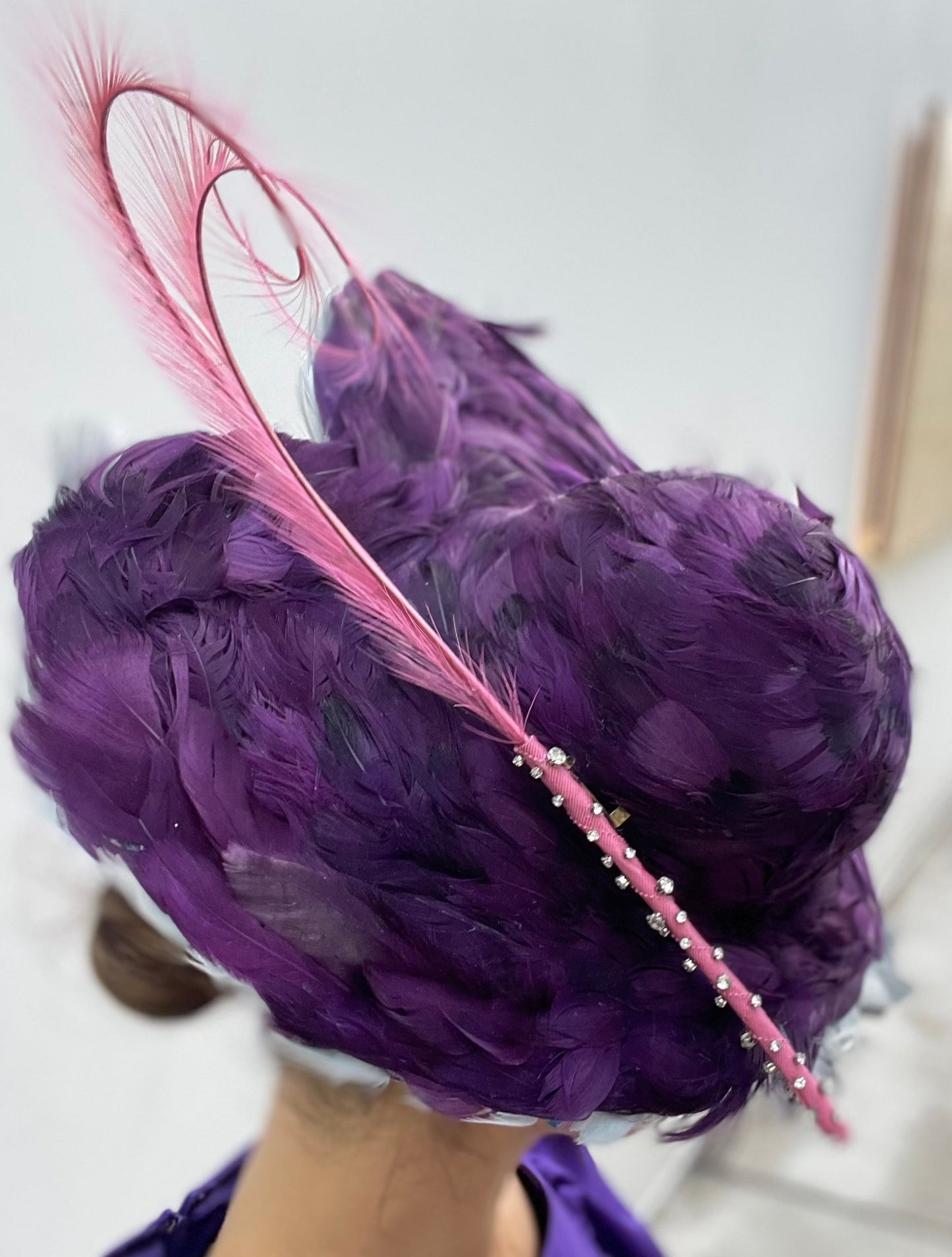 Heart-Shaped Feather hat